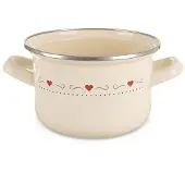 Orion Cremefarbener Emailletopf TONCA 16 cm, 1,4 l