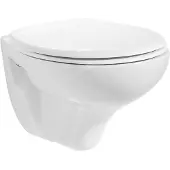 Creavit Wand Hänge WC mit Taharet Düse (Bidet) mit Spülrand Weiß