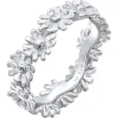 Elli Silberring "Ring Bandring Blüte Blume Flower Hippie 925 Silber" Gr. 54, silber, Fingerringe, Damen, 54, Silber 925 (Sterlingsilber), Silberring