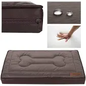 Welsti Orthopädisches Hundebett, Hundematratze, brown bone L 100x70 antirutsch