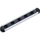 Bachmann PRIMO Steckdosenleiste 5x Schutzkontakt, Aluminium, Dosenabstand 85mm, 1,75 m