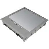 Hager VQ12057011 Versorgungseinheit Q12 244x244mm für 5mm Bodenbelag aus Polyamid eisengrau