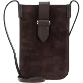 Decadent Leder Handytasche Fiona Mobile Bag Suede Dark Brown braun
