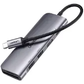 UGREEN 15214, Kabelgebunden, USB 3.2 Gen 1 (3.1 Gen 1) Type-C, 100 W, Lila, Metallisch, MicroSD (TransFlash), SD, 64 GB