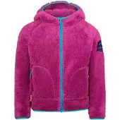 TROLLKIDS Fleecejacke "GIRLS BORGUND JACKET XT", Mädchen, Gr. 164, pink (bright berry, schwarz turquoise), Obermaterial: 100% Polyester, Jacken Fleecejacke, mit Kapuze, aus Highloft-Fleece