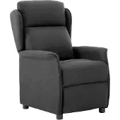 vidaXL Liegestuhl Dunkelgrau Polyester