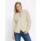HEINE Shirtjacke "Jersey-Jacke Shirtjacke mit 2-Wege-Reißverschluss", Damen, Gr. 34, beige (champagner), Modisch, Rundhals, Shirts Shirtjacke