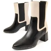Montevita Stiefelette mit Absatz, Modell Calig4, Schwarz