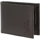 OXMOX Leder Geldbörse Leather RFID Protect Pocketbörse Lizard Embossed Brown dunkelbraun