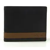 Fossil Geldbörse Quinn Bifold Schwarz ML3653-001 Herren Geldbeutel