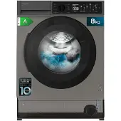 Cecotec Bolero DressCode 850 BI Inverter Steel A, Frontlader, 8 kg, B, 74 dB, 1330 RPM, A