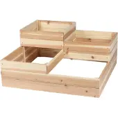 Sunnydays Holz quadratisches Pflanzbeet Pflanzkübel Pflanzbehälter 54372