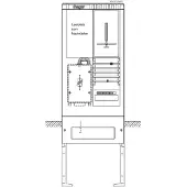 Hager ZAS175MH1 Zähleranschlusssäule 175, universN, 1 Zählerplatz, 3-Punkt, 5-polig, Leerplatz