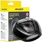 Awei Bluetooth Kopfhörer 5.3 T25 Tws+ Docking Station Schwarz/Schwarz