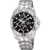 Festina Multifunktionsuhr , silber (silberfarben, schwarz, schwarz), Armbanduhren, Herren, silberfarben, Multifunktionsuhr, Armbanduhr, Quarzuhr, Herrenuhr, Edelstahlarmband,bis 10bar wasserd.