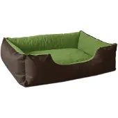 BedDog Hundebett LUPI Hundesofa Hundekissen waschbar,MYSTIC (braun/grün),(M) ca. 70x55x18cm