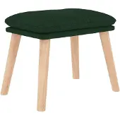 vidaXL Relaxsessel mit Hocker Dunkelgrün Stoff