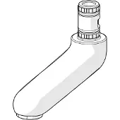 Hansa Auslauf Ausladung 86mm, chrom