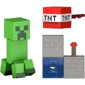 Mattel Minecraft Creeper-Actionfigur und Zubehör-Set, Spielzeug zum Sammeln mit Bauteil, maßstabsgetreu, ca. 8 cm groß, 6 Jahr(e), Mehrfarbig, Kunststoff