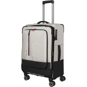 Travelite Weichgepäck-Trolley "CROSSLITE Reisekoffer Weichgepäck", Gr. B/H/T: 43cm x 66cm x 28cm 61 l, braun, Polyester, Koffer Weichgepäck-Trolley, Koffer, mit TSA-Schloss, wasserabweisendes Material