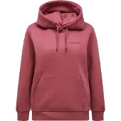 Peak Performance Damen-Pullover W Original Small Logo mit Kapuze, rot - Größe XL