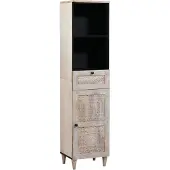 vidaXL Badezimmerschrank mit Regal Weiß 38 x 33 x 160 cm Holzwerkstoff