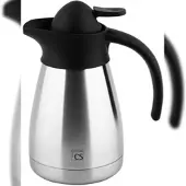 CS Kochsysteme Isolierflasche CS KOCH-SYSTEME "COTTBUS, 0,5 l, doppelwandiger Edelstahl rostfrei", silber (silberfarben), H:19cm, Edelstahl, Kunststoff, Trinkflaschen, Isolierflasche, auslaufsicher