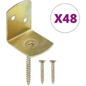 The Living Store Flechtzaunhalter 48 Stk. L-Form Verzinktes Metall