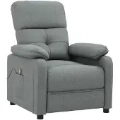 Syfax Massagesessel Dunkelgrau Stoff