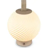 Briloner LED-Akku-Tischlampe Brilo unplugged Globe, beige/weiß IP44