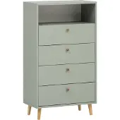 Schildmeyer Kommode "Bjarne, Highboard, Made in Germany, B: 60 cm", grün (pistazie), B:60,2cm H:104,4cm T:33cm, Sideboards, Kommode, Solide Verarbeitung - Dieses Produkt ist in Deutschland gefertigt