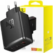 Baseus Small Cube Pro Galliumnitrid-Schnellladegerät 2C+U 65 W Sternenschwarz