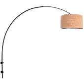 Steinhauer Wandlampe Sparkled Light, schwarz/braun, Höhe 240 cm, Kork