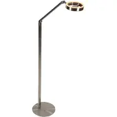 Steinhauer LED-Stehleuchte Ringlux stahlfarben, Metall, 2.700 K, Dimmer