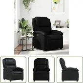The Living Store Relaxsessel Schwarz Kunstleder
