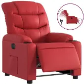 Syfax Relaxsessel Elektrisch Rot Kunstleder