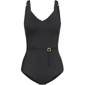 Triumph Badeanzug "Summer Twist OP 05", Damen, Gr. 46, Cup D, schwarz, Microfaser, Obermaterial: 77% Polyamid, 23% Elasthan, Badeanzüge Badeanzug, Eleganz und Komfort