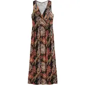 Bonprix Maxikleid aus Viskose und Elasthan, ausgestellte Passform, ärmellos