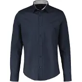 Lerros Langarmhemd "Poplinhemd, Kentkragen", Herren, Gr. 6XL, extraweit, blau (classic navy), 100% Baumwolle, Hemden Langarmhemd