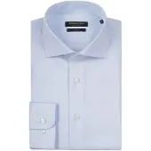 Steppin' Out Hemd Slim Fit Twill Hellblau