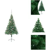 vidaXL Künstlicher Weihnachtsbaum Beleuchtung Kugeln 150cm 380 Zweige - Weihnachtsbäume