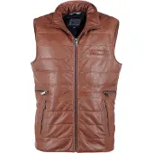 Jcc Lederweste "Lederweste 3102179", Herren, Gr. 50, braun (cognac), Obermaterial: 100% Lammnappaleder LANA. Futter: 100% Polyester PES., Westen Lederweste