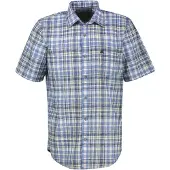 Lerros Karohemd "Kurzarmhemd in frischem Karo-Look aus luftigem Mischgewebe", Herren, Gr. XXL, Normalgrößen, blau (classic navy), 60% Polyester, 40% Baumwolle, Hemden Karohemd