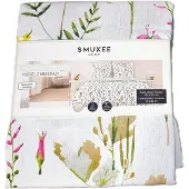 Smukee Microfaser Satin Blumen Bettwäsche Set 160x200cm