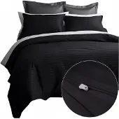 Darymex Baumwoll-Satin Bettwäsche 140x200 gestreift glatt