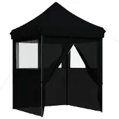 vidaXL Partyzelt 200 x 200 x 306 cm Schwarz Oxford-Stoff