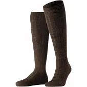 Falke Teppich im Schuh Herren Kniestrümpfe, 39-40, Braun, Uni, Schurwolle