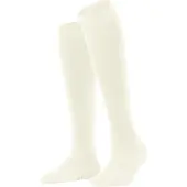 Falke Softmerino Damen Kniestrümpfe, 37-38, Weiß, Uni, Schurwolle