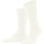 Falke Lhasa Rib Herren Socken, 39-42, Weiß, Uni, Wolle