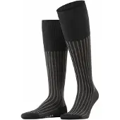 Falke Shadow Herren Kniestrümpfe, 43-44, Grau, Rippe, Baumwolle